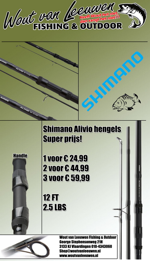 single Vernietigen Ontslag Super prijzen bij wout van leeuwen voor 1, 2 of 3 hengels van Shimano! -  Roofvisweb.NL
