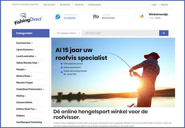 Medic Grijp Omzet Nieuwe website www.fishingdirect.nl online! - Roofvisweb.NL