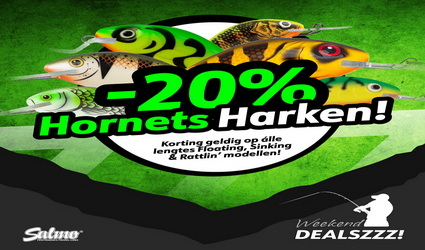 Weekend Dealszzz! Hornets Harken nu 20% koring.